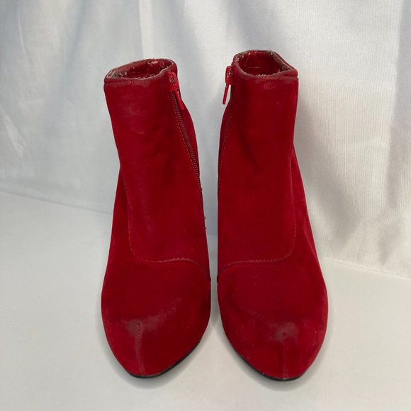 Stunning Charlotte Russe High Heel Platform Ankle Boots Size 6 Red - Picture 2 of 11